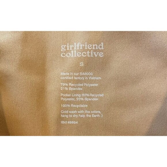 Girlfriend Collective Compression Leggings Pockets Orange Rust Size Small - Picture 2 of 4